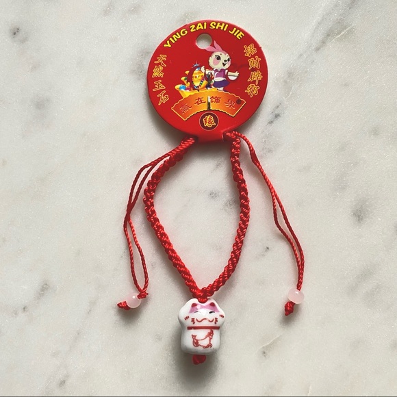 Jewelry - Set of 4 Bracelets - Buddha 🧘‍♀️ Lucky Cat Mauve 🐱 Elephants 🐘 Evil Eye 🧿